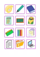 Vista previa - Juegos / Gamificación - SCHOOL SUPPLIES find the pair 48 cards - página 3