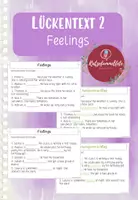 Vorschau - Arbeitsblätter - Englisch AB Feelings Lückentext - 2 Versionen inkl. Lösung - Deckblatt