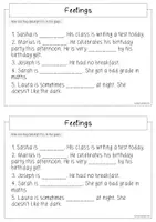 Vorschau - Arbeitsblätter - Englisch AB Feelings Lückentext - 2 Versionen inkl. Lösung - Seite 2