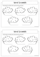 Vorschau - Arbeitsblätter - Englisch AB Feelings word scramble - 4 Versionen - Seite 1