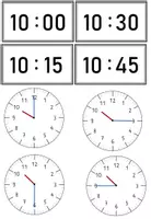 Vorschau - Fördermaterial/Inklusion - Tafelmaterial verschiedene Uhrzeiten - Seite 1