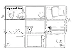 Vorschau - Arbeitsblätter - My School Year 2023 - Leporello für den Englischunterricht - Seite 3