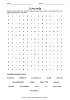 Vorschau - Arbeitsblätter - Suchsel Schuljahresende (kreatives Schreiben und Rätseln) - Seite 1