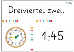 Vorschau - Präsentationen/Tafelbilder - Die Uhr - Tafelmaterial, Legespiel - Seite 1