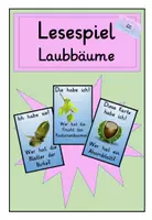 Vorschau - Spiele - Lesespiel Laubbäume - Deckblatt