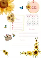 Aperçu - Outils du professeur - Agenda scolaire "Tournesol" Novembre - Page de couverture