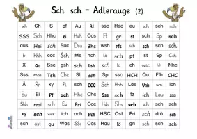 Vorschau - Arbeitsblätter - Adlerauge "Sch sch" - Grundschrift farbig - Seite 3