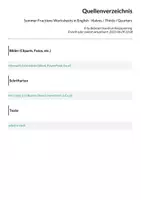 Vorschau - Arbeitsblätter - Summer Fractions Worksheets in English - Halves / Thirds / Quarters - Seite 1