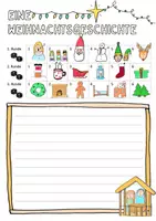 Vorschau - Arbeitsblätter - Weihnachten / Christmas - Kreatives Schreiben - Seite 1
