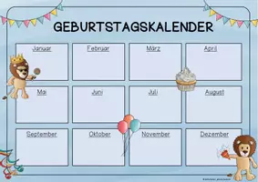 Vorschau - Poster - Löwenklasse - Geburtstagskalender / Geburtstagsübersicht - Seite 2