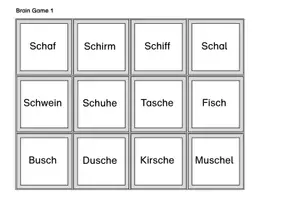 Vorschau - Stationenlernen - Brain Game - Paare finden mit "Sch sch" - Wörtern (DR sw) - Seite 3