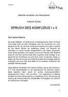 Vorschau - Arbeitsblätter - Gedichte verstehen - Schiller: SPRUCH DES KONFUZIUS I & II - Seite 2