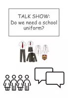 Vorschau - Aufgabenkarten - Talk show "Do we need a school uniform?" - Deckblatt