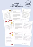 Vorschau - Test - Lesetest Klasse 2 - Deckblatt