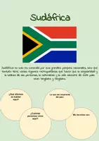 Vista previa - Hojas de trabajo - Sudáfrica - Hoja de trabajo en español - Portada
