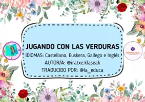 Vista previa - Juegos / Gamificación - Juego de cartas- Jugando con las verduras (castellano) - Portada