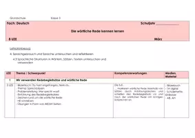 Vorschau - Stundenentwürfe - Materialpaket: Sequenzpläne Deutsch - Seite 1