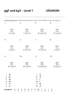 Vorschau - Arbeitsblätter - ggT und kgV (größter gemeinsamer Teiler / kleinstes gemeinsames Vielfaches) - Arbeitsblatt mit Zuordnungsübung - Seite 1
