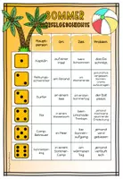 Vorschau - Arbeitsblätter - Sommer - Würfelgeschichte - Seite 1