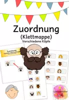 Vorschau - Fördermaterial/Inklusion - Materialpaket, 5 Klettmappen, Zuordnung, optische Differenzierung, Förderung - Seite 1