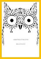 Vorschau - Arbeitsblätter - Arbeitsblätter zum Relativsatz (P.A.U.L D 7) - Deckblatt