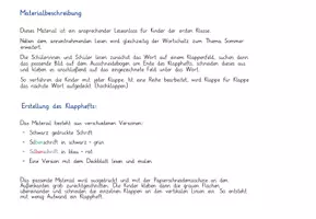 Vorschau - Arbeitsblätter - Sommer Klappheft Klasse 1 - sinnentnehmendes Lesen - Seite 2