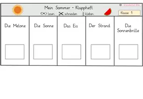 Vorschau - Arbeitsblätter - Sommer Klappheft Klasse 1 - sinnentnehmendes Lesen - Seite 3