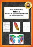 Vorschau - Mal- und Bastelvorlagen - Federn - Vorlagen für verschiedene Kunstprojekte - Deckblatt