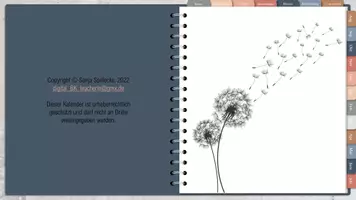 Vorschau - Interaktives Material - Digitaler Lehrerplaner/ Lehrerkalender 2022/2023 Blue Princess Dunkelblau - Seite 2