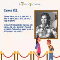 Vorschau - Bildkarten - Ich lerne mit Graines d'Optimisme - Simone Veil - Seite 2