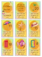 Vorschau - Spiele - Rechenspiel - Ich habe Wer hat Sommer ZR20 ZR100 Addition Subtraktion - Seite 1