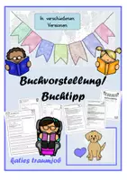 Vorschau - Arbeitsblätter - Materialpaket Buchvorstellung und Vorlesewettbewerb - Deckblatt