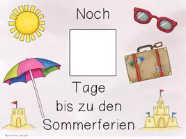 Vorschau - Poster - COUNTDOWN bis zu den SOMMERFERIEN * Dekoration Klassenzimmer - Seite 1