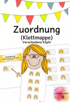 Vorschau - Fördermaterial/Inklusion - Zuordnung, Klettmappe, optische Differenzierung, Pränumerik, Förderung - Deckblatt
