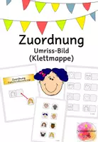 Vorschau - Fördermaterial/Inklusion - Zuordnung, Klettmappe, Umriss, Förderung, Pränumerik - Deckblatt