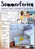 Vorschau - Arbeitsblätter - Sommerferien Leporello / Schuljahresende - mit Sketchnotes / Abschied - Deckblatt