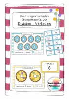 Vorschau - Fördermaterial/Inklusion - Handlungsorientiertes Übungsmaterial zur Division - Verteilen - Deckblatt