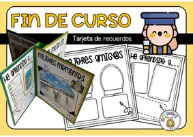 Vista previa - Manualidades / Dibujos para colorear - Tarjeta fin de curso - página 2