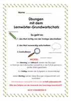 Vorschau - Arbeitsblätter - Lernwörter-Grundwortschatz - Deckblatt