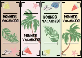Vorschau - Anderer Materialtyp - Bonnes Vacances -Feriengruß Französisch, Wassereis, Schuljahresende, Sommerferien, Geschenk, Sommergruß - Seite 1