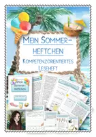 Vorschau - Unterrichtsreihen - Mein Sommer-Übungsheft (Sachtext, integratives und interaktives Leseheft mit Aufgaben und QR-Codes für Klasse 4-7) - Deckblatt