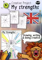 Vorschau - Mal- und Bastelvorlagen - Creative Project - My Strengths - Englischunterricht - Deckblatt