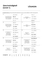 Vorschau - Arbeitsblätter - Geschwindigkeit - Arbeitsblatt mit Multiple-Choice-Aufgaben - Seite 1