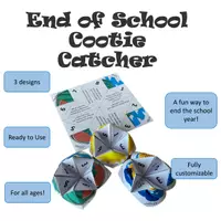 Vorschau - Spiele - End of School Year Paper Fortune Teller - Seite 1