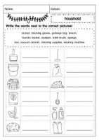 Vorschau - Arbeitsblätter - Vocabulary: Household / Wortschatz: Haushalt - Seite 3