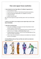 Vorschau - Arbeitsblätter - Theater spielen: Eine erste eigene Szene schreiben, erarbeiten und spielen (Figuren, Kleingruppen) - Seite 1