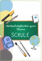 Vorschau - Bildkarten - Wortschatzkarten Schule - Seite 1
