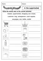 Vorschau - Arbeitsblätter - Vocabulary: In the Supermarket (Wortschatz: Im Supermarkt) - Seite 3