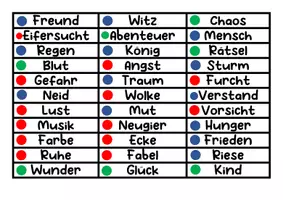 Vorschau - Spiele - Nominalisierung Nomen zu Adjektiv Würfelspiel FBW - Seite 1