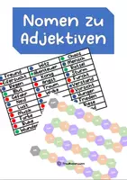 Vorschau - Spiele - Nominalisierung Nomen zu Adjektiv Würfelspiel FBW - Deckblatt